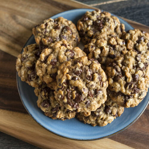 Double Chocolate Chunk Oatmeal Cookies