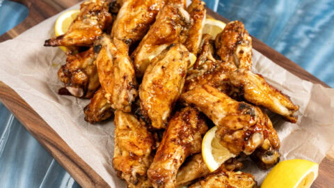Grilled Hot Honey Lemon Pepper Wings