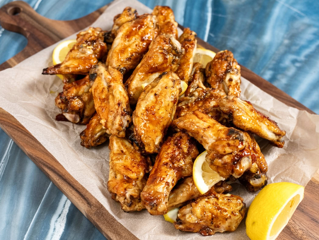 Grilled Hot Honey Lemon Pepper Wings