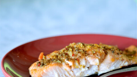 Baked Greek Salmon