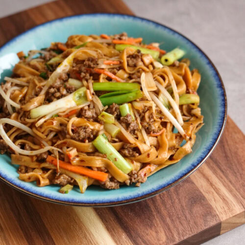 Ground Pork Chili Garlic Noodles