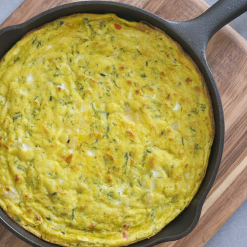 Zucchini Frittata Cast Iron