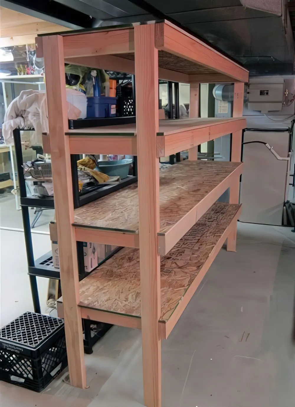 OSB Shelving for Sturdy Storage of Bulk Items