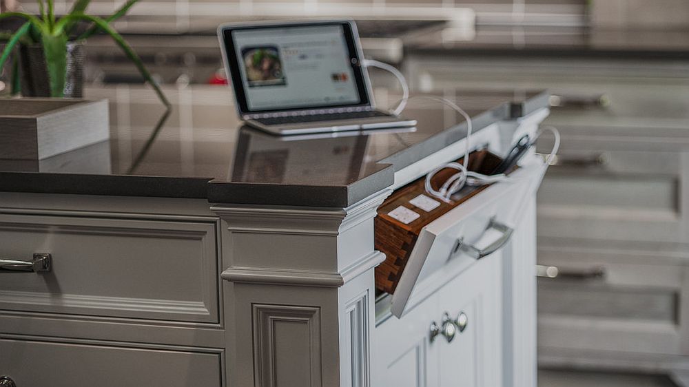 Conceal Chargers in a Pull-Out Drawer