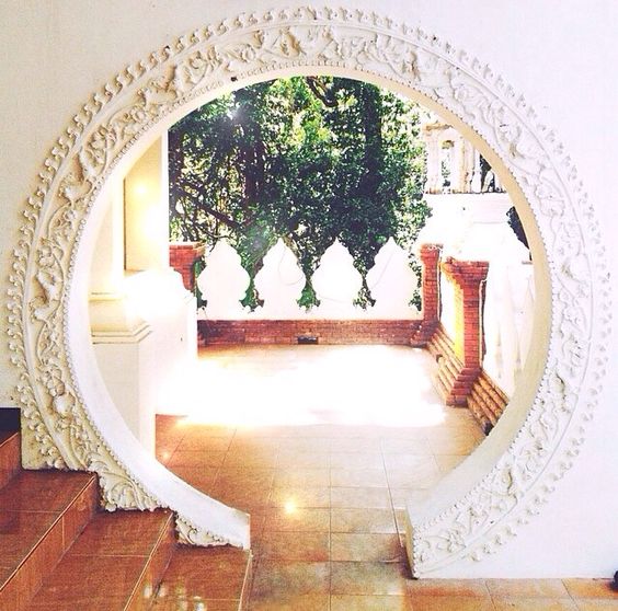 Frame a Garden View with a Circular Archway