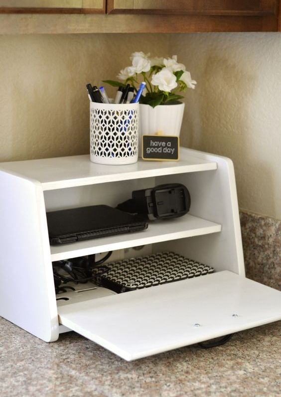 Two-Tiered Stand with Flip-Down Front