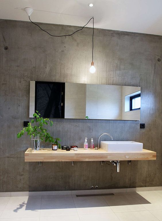 Wooden Vanity Shelf Holds Small Bathroom Essentials