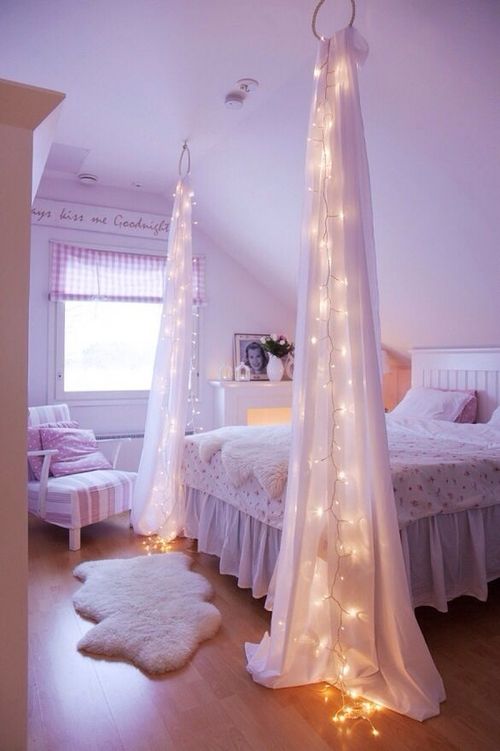 Sheer Canopy Drapes Add Twinkling Ambiance