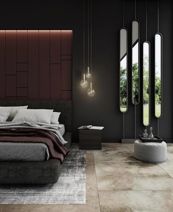 Tall Oval Mirrors Create Vertical Interest on Walls