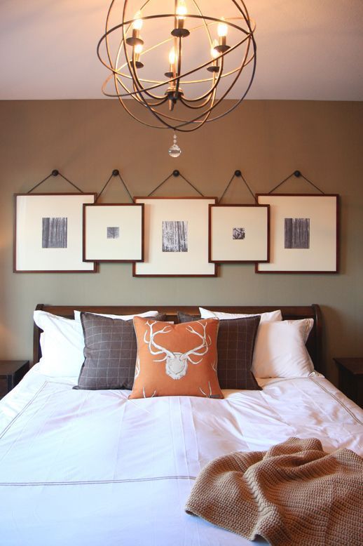 Layer Square Frames Above Your Headboard
