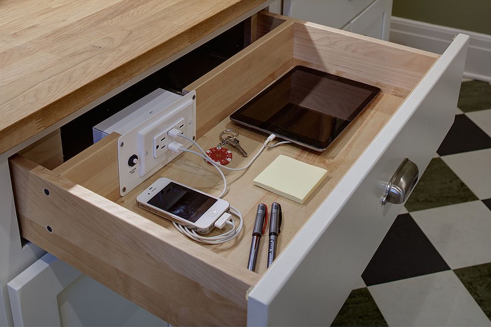 Mount a Power Strip Inside a Drawer