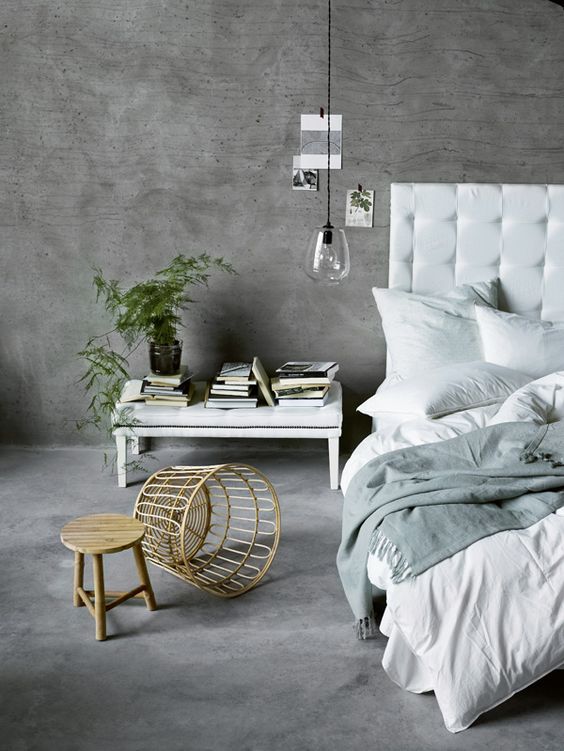 Soften a Modern Bedroom with a Large Rattan Basket