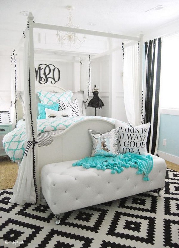 Tufted Ottoman With Crystal Accents Adds Glamour