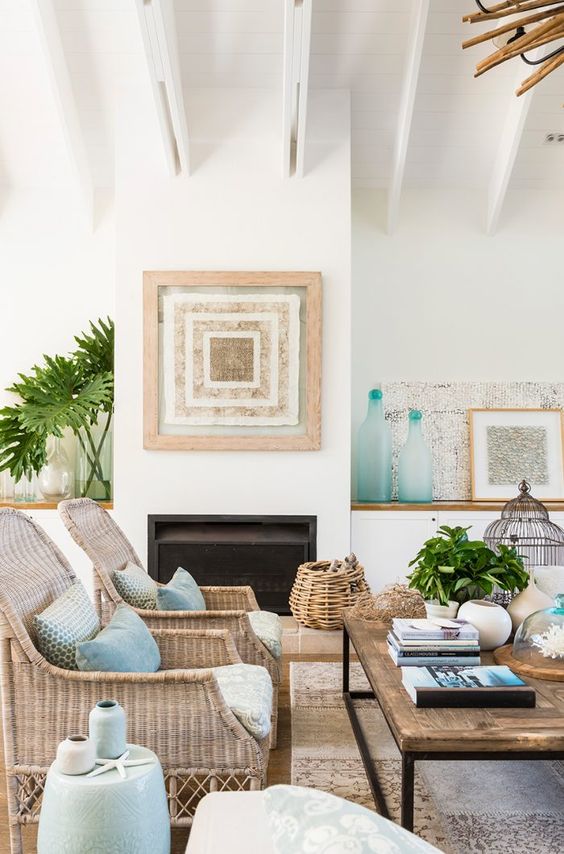 Layered Square Artwork for Textured Depth Above the Fireplace