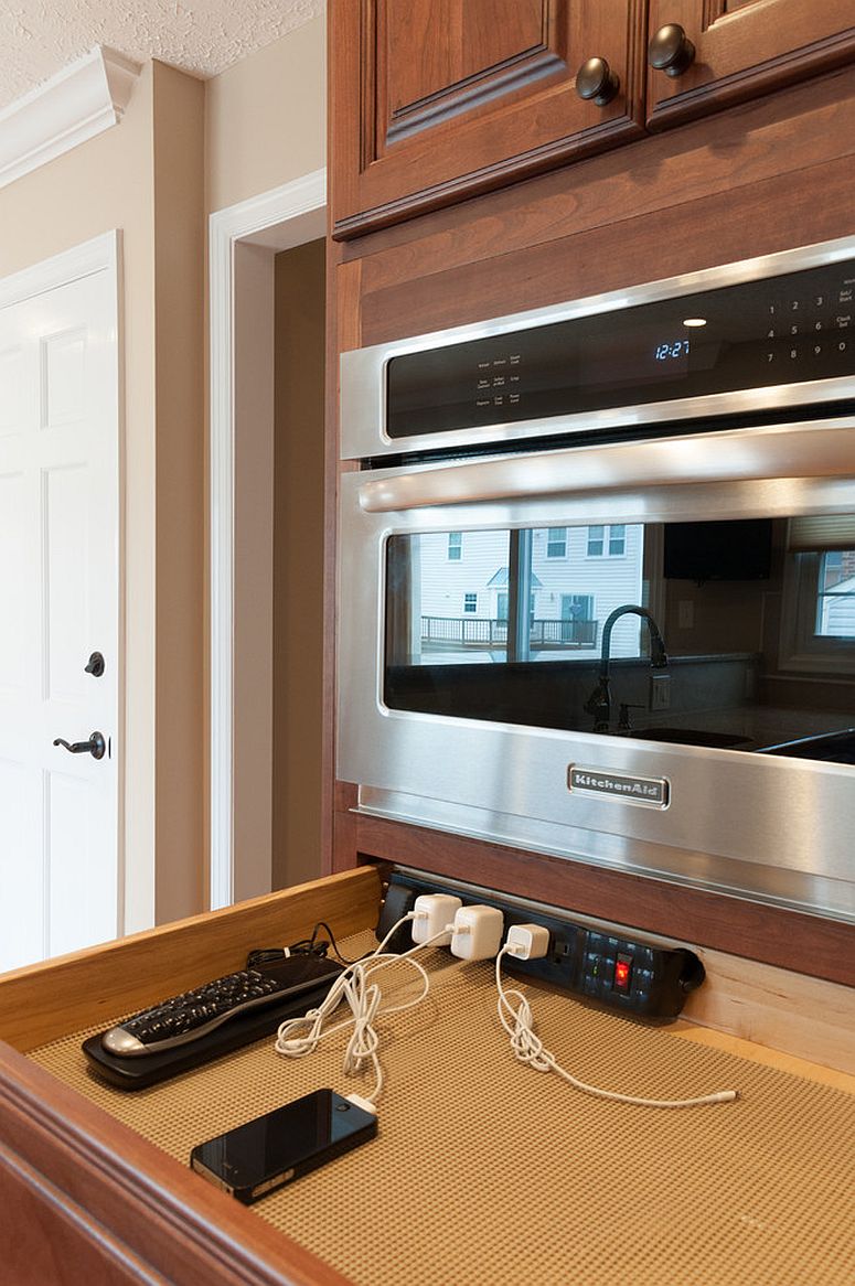 Drawer Power Strip Keeps Cords Tucked Away