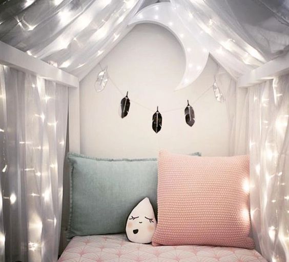 Moon and Feather Garland Adds Whimsical Wall Decor