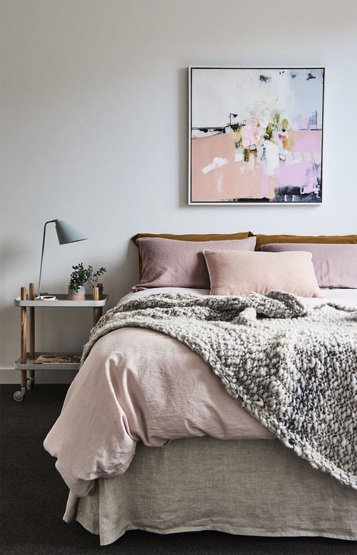 Textured Throw Blanket Adds Cozy Contrast to Soft Bedding