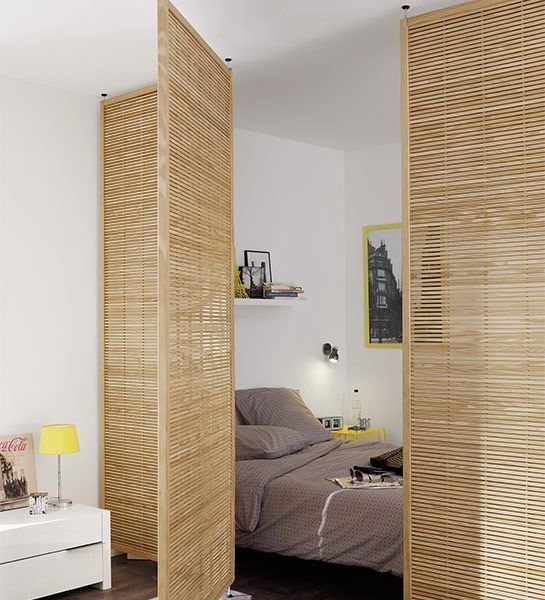 Natural Wood Lattice Panels for Creating Private Bedroom Nooks