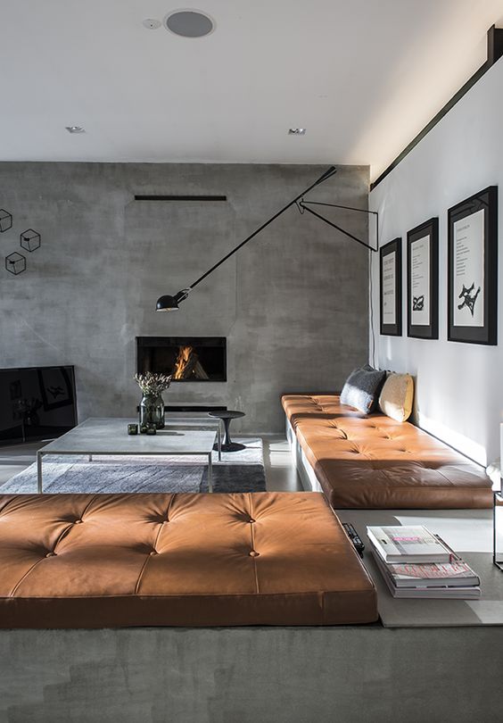 Introduce Warmth with Tufted Leather Floor Seating