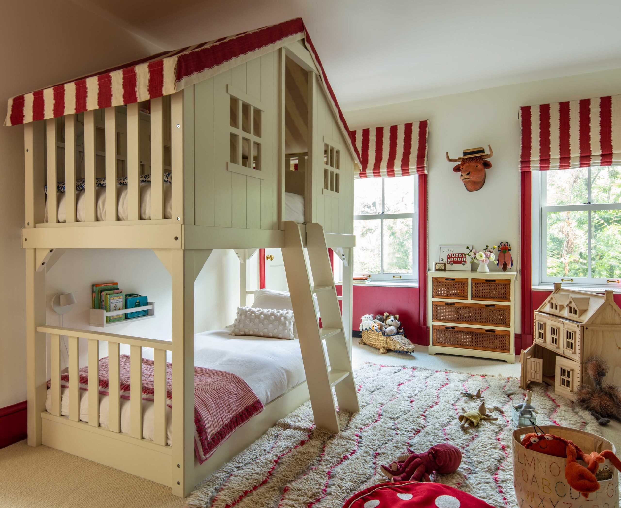 Place Shelves Near the Lower Bunk for Easy Access