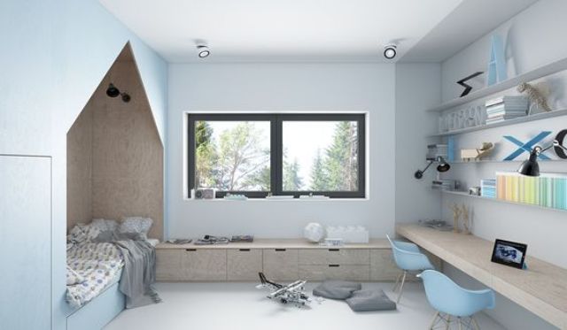 Built-In Nook Bed Creates a Cozy Reading Spot