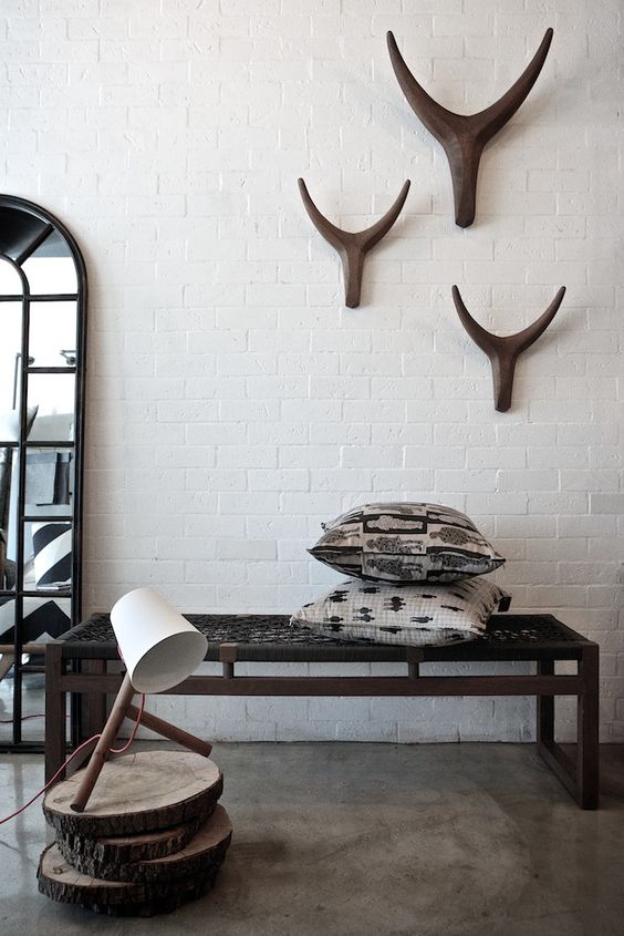 Wooden Horns Add Organic Sculptural Art to Walls