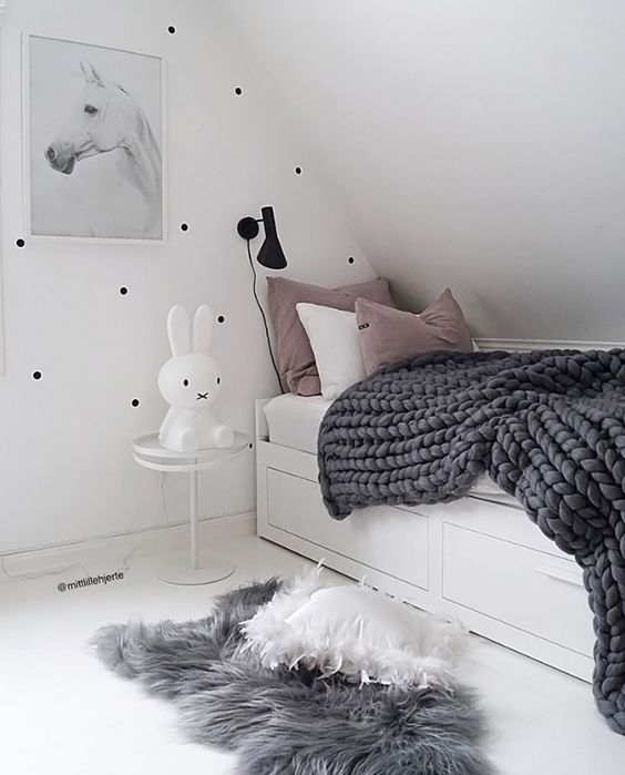 Playful Bunny Lamp on a Slim Side Table
