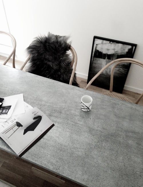 Textured Concrete Tabletop For Casual Dining