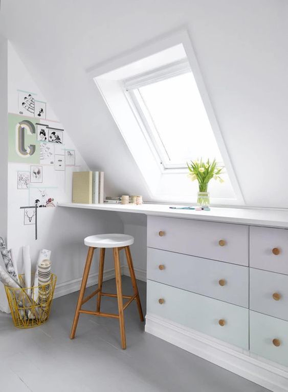 Low-Level Dresser With Pastel Drawers Offers Subtle Storage