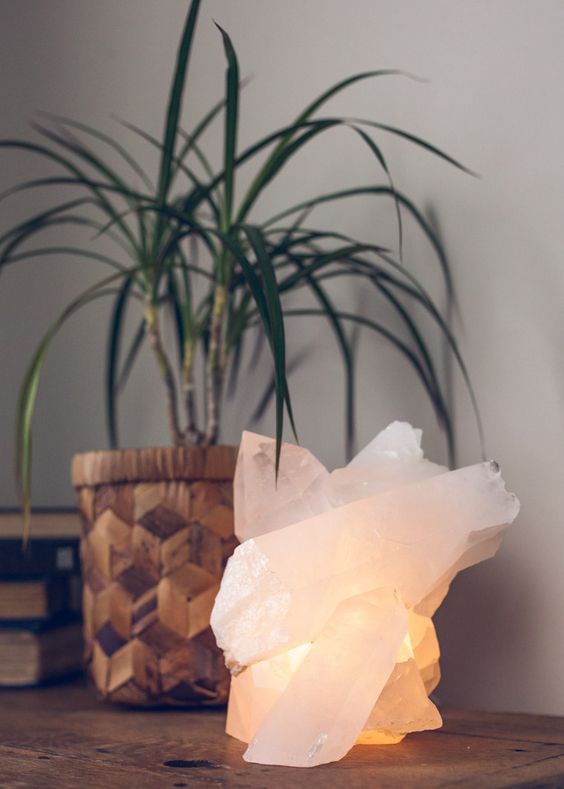 Crystal Cluster Lamp for Soft Ambient Light