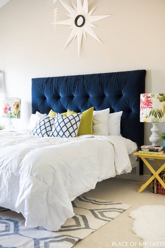 Deep Tufted Headboard Adds Luxurious Texture and Color