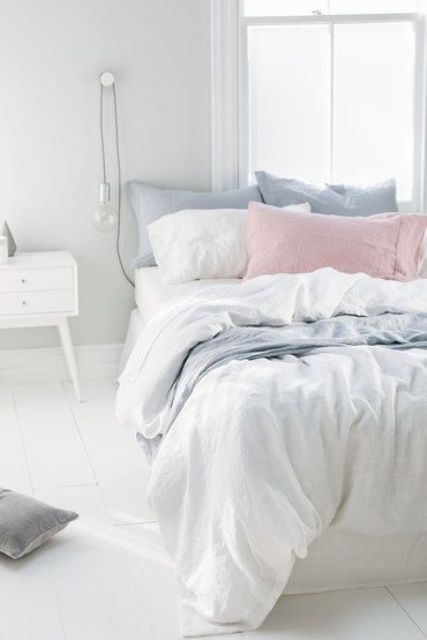 Soft Linen Bedding Layers Add Cozy Texture and Color
