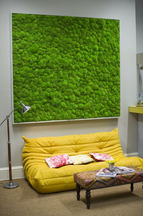 Large Framed Moss Art Adds a Bold Green Statement