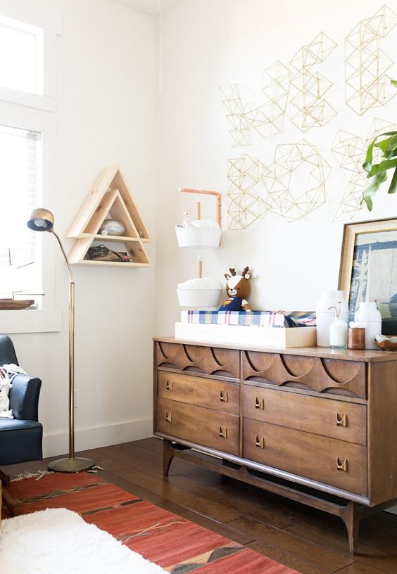 Geometric Wall Art Adds Whimsical Texture