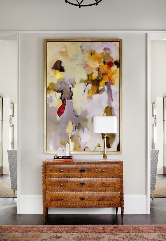 Wood Inlay Chest for Warmth and Texture