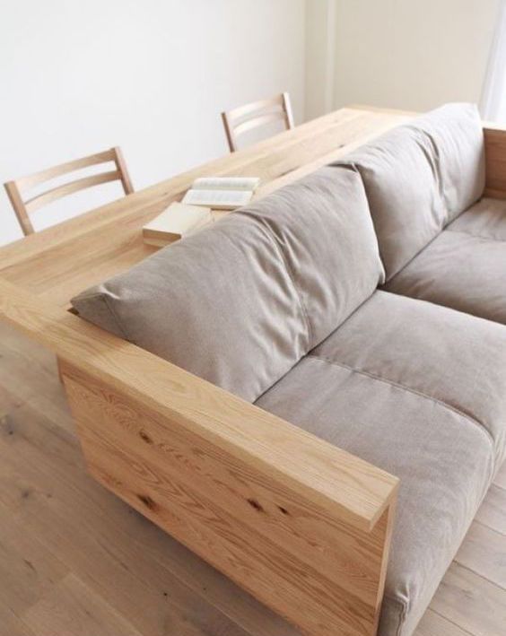 Combine Seating and Dining with an Integrated Sofa-Table