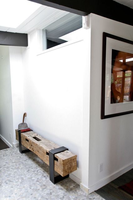 Reclaimed Wood Bench with Industrial Metal Legs