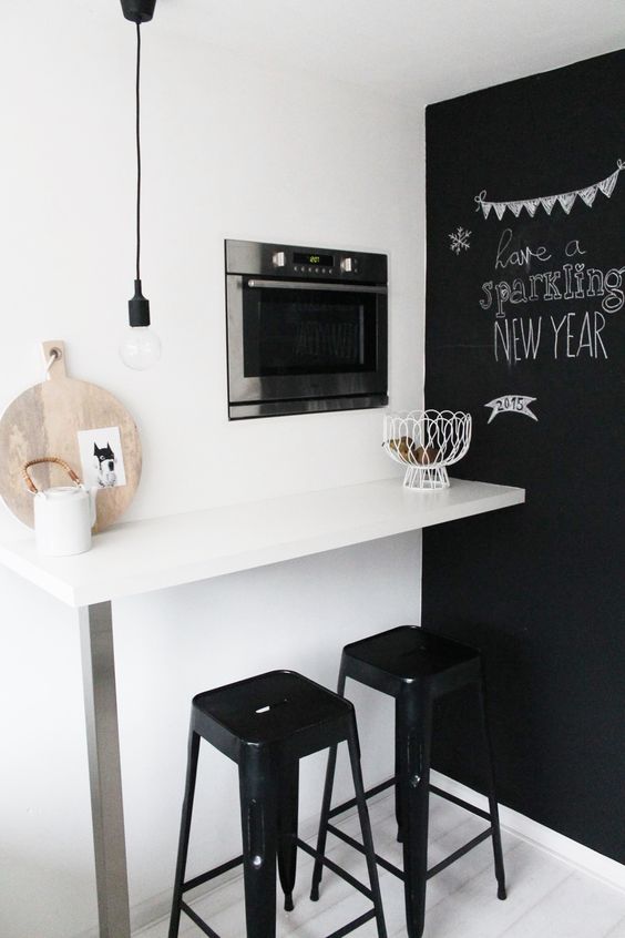 Chalkboard Wall Adds a Playful Backdrop to Your Breakfast Bar