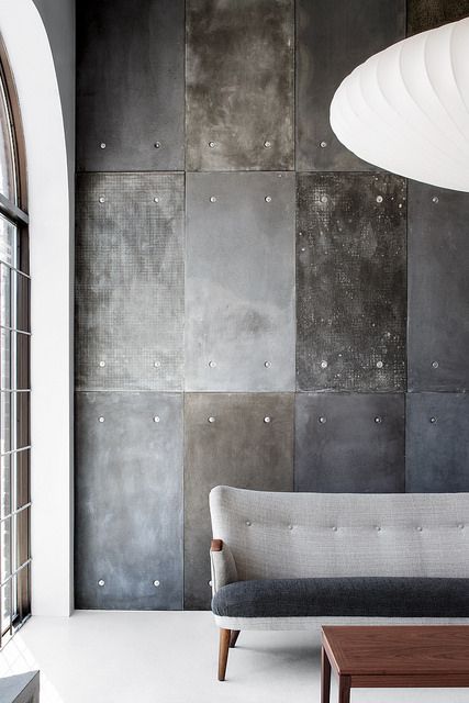 Design a Moody Accent Wall with Textured Concrete Panels