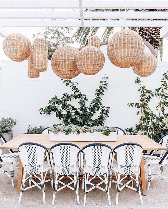 Mix Rattan Pendant Lights for Layered Natural Texture
