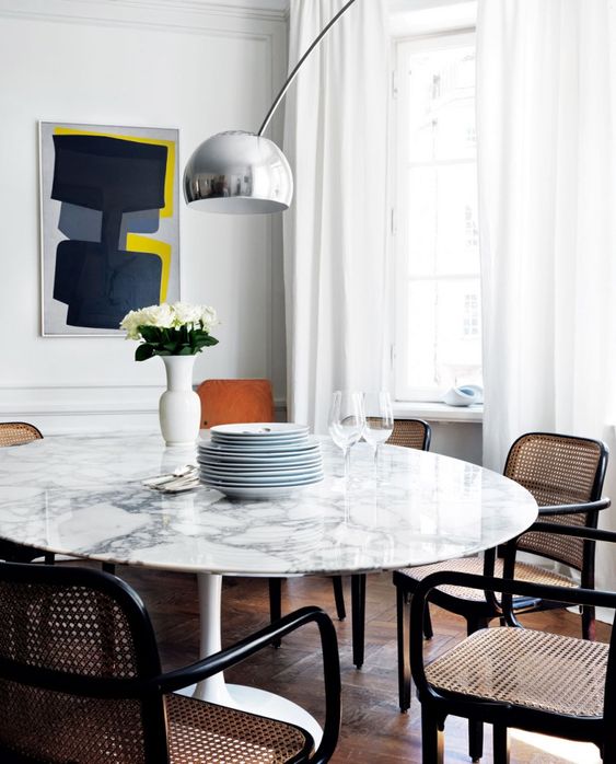 Marble Dining Table Ready for Entertaining