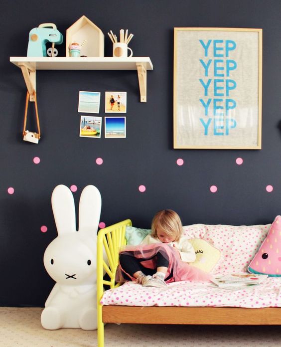 Floating Shelf Displays Playful Toys and Photos