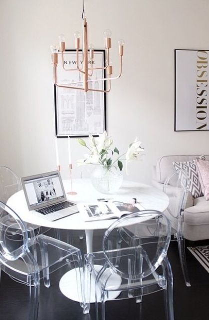 Opt for Clear Ghost Chairs for an Airy Feel