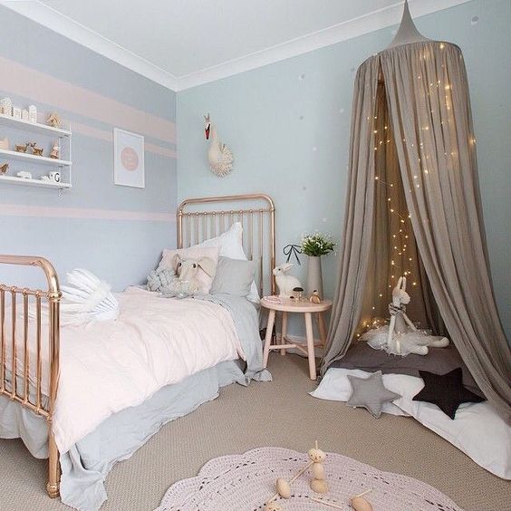 Canopy With Lights Creates a Cozy Reading Nook