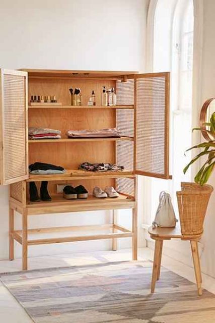 Choose a Cabinet with Cane Doors for Breezy Storage