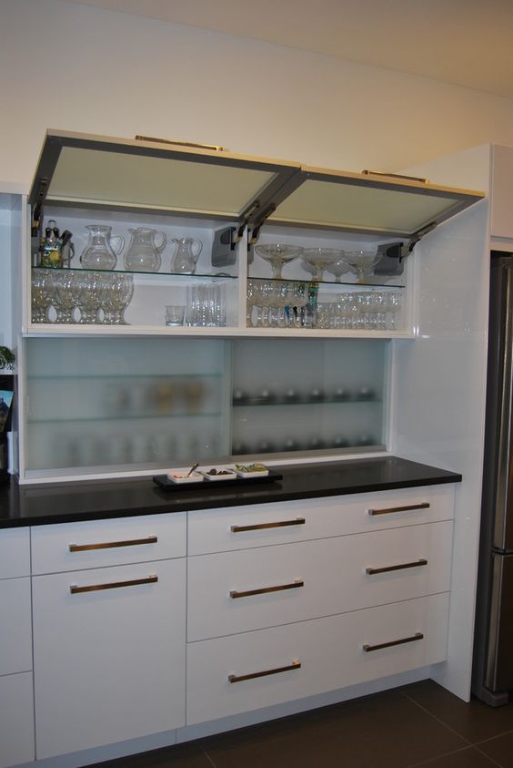 Hide Kitchen Clutter with a Frosted Glass Backsplash