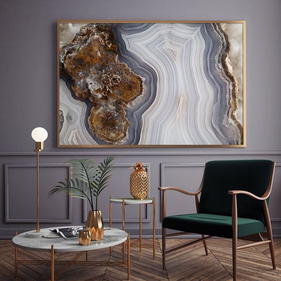 Oversized Agate Artwork for a Dramatic Statement Wall