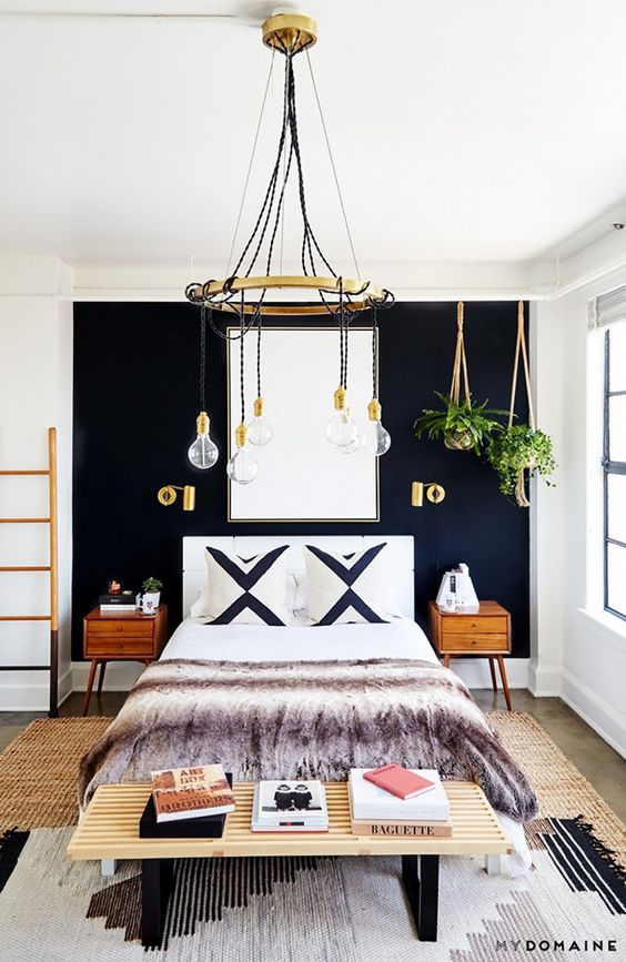 Soften a Dark Wall With Hanging Planters
