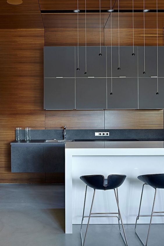 Minimalist Pendant Lights Create a Dramatic Ceiling Display
