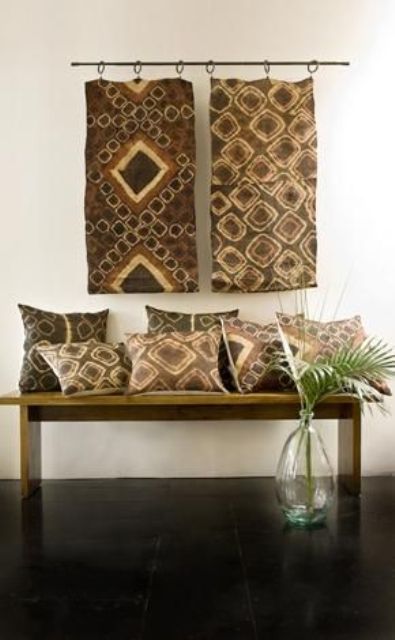 Group Patterned Textiles for Rich Texture on a Wall